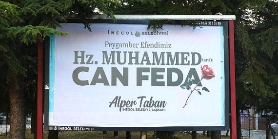 İnegöl Belediyesi’nden Duygulandıran Mesaj: “Hz. Muhammed (Sav)’e Can Feda”