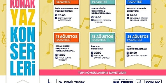 Konak Yaz Konserleri başlıyor