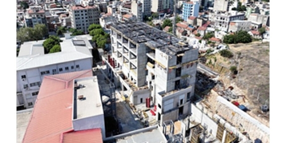 Eşrefpaşa Hastanesi inşaatı beşinci kata ulaştı