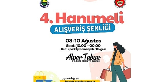 İnegöl’de Hanımeli Alışveriş Şenliği Başlıyor: Üç Gün Alışveriş Keyfi