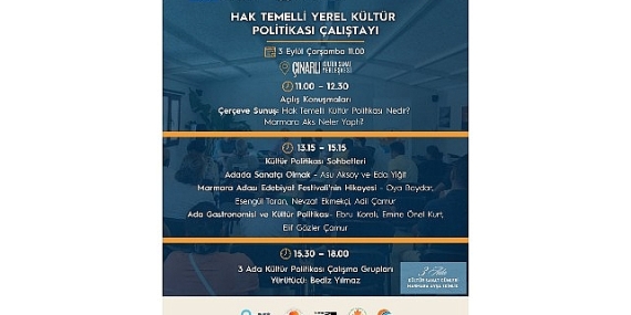 Marmara, Avşa ve Ekinlik Adalarında Kültür Sanat Buluşmaları 3 Ada Kültür Sanat Günleri 3 Ada 9 Yerleşim 9 Gün, 11 Etkinlik!
