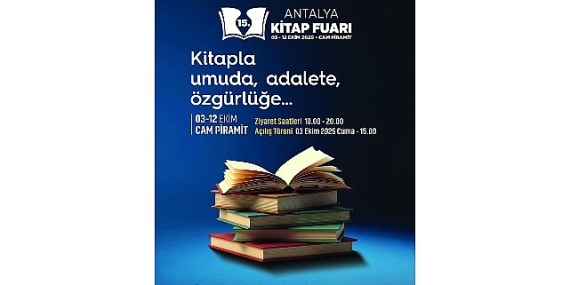 15. Antalya Kitap Fuarı 3 Ekim’de başlıyor