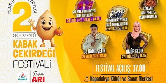Nevşehir Belediyesi Geleneksel Kabak Çekirdeği Festivali Başlıyor