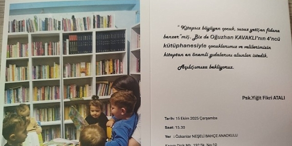 Oğuzhan Kavaklı çocuk kütüphaneleri açmaya devam ediyor