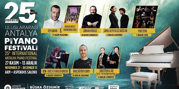 Antalya’nın çeyrek asra ulaşan piyano festivali başlıyor