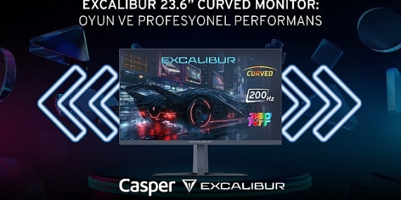 Excalibur 23.6” Curved Monitör’den 200 Hz ve 1 ms tepki süresiyle kesintisiz oyun deneyimi