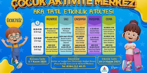 Nevşehir Belediyesi’nden Çocuklara Özel Ara Tatil Etkinlikleri