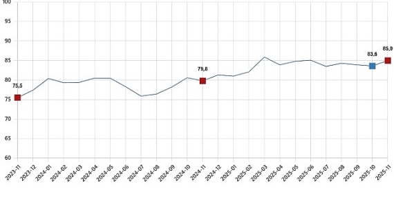 Tüketici Güven Endeksi, Kasım 2025
