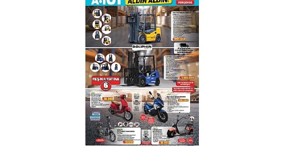 25 Aralık’ta A101’de Endüstriyel Forklift Seçenekleri Dikkat Çekiyor