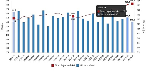 Dış Ticaret Endeksleri, Kasım 2025