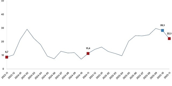 İnşaat Üretim Endeksi, Kasım 2025
