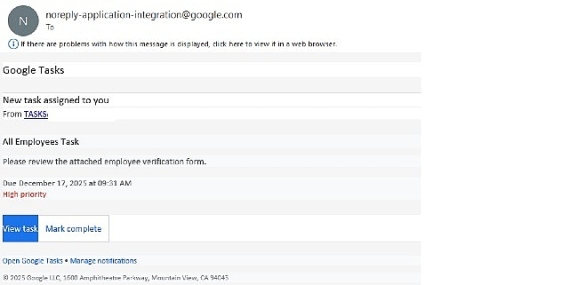 Kaspersky, kurumsal kimlik bilgilerini çalmak amacıyla Google Tasks bildirimlerini istismar eden yeni bir oltalama kampanyasını ortaya çıkardı
