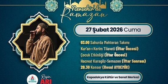 Ramazan Etkinliklerinde Resul Aydemir Sahne Alacak