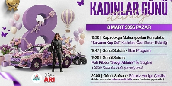 Nevşehir Belediyesi’nden 8 Mart’a Özel “Kadınlar Günü” Programları