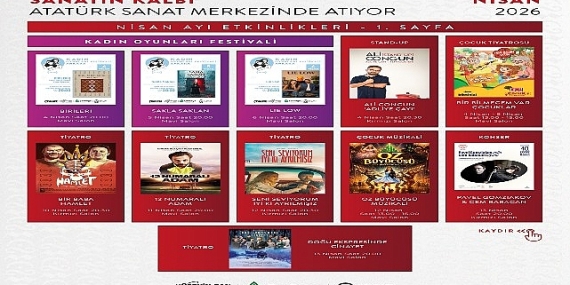 Atatürk Sanat Merkezi’nde Nisan Ayı Etkinlikleri