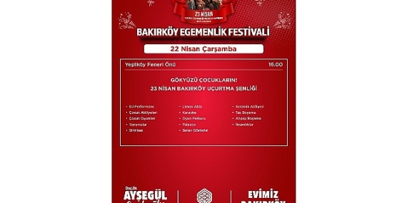 Bakırköy’de 23 Nisan Coşkusu Festivalle Yaşanacak